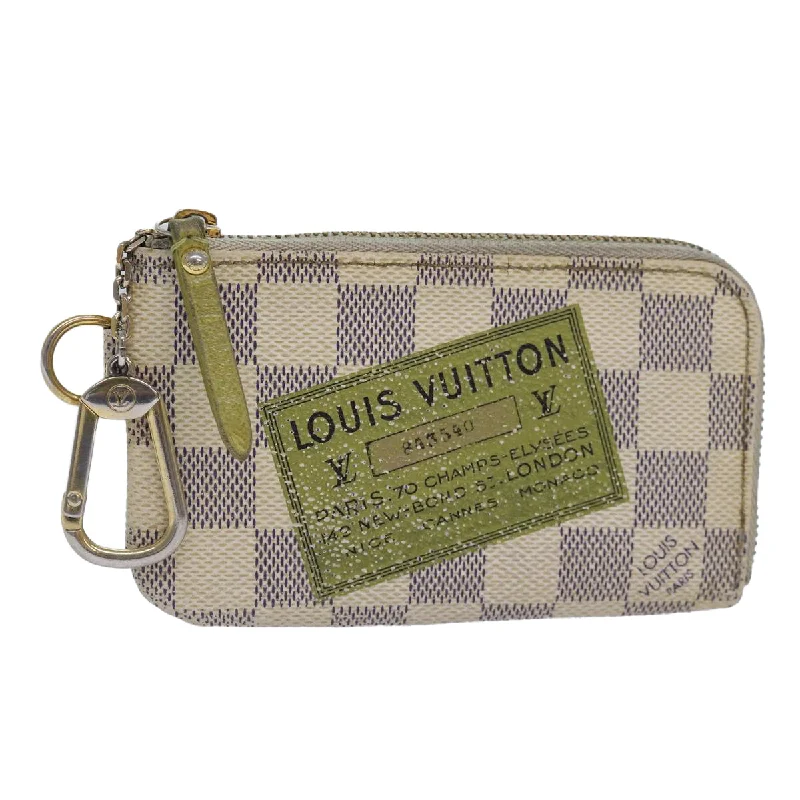 Louis Vuitton bags for soccer playersLOUIS VUITTON Damier Azur Pochette Cles Compli Coin Purse N63805 LV Auth 86631