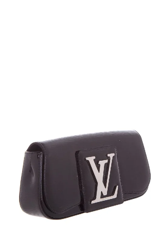 Louis Vuitton bags with adjustable shoulder strapsLouis Vuitton Sobe Black Patent Epi Leather Clutch