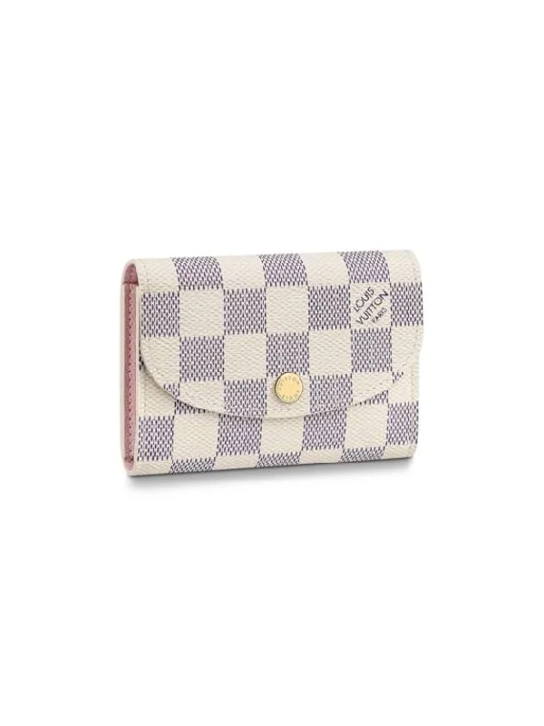 Louis Vuitton bags for equestriansLouis Vuitton Rosalie Coin Purse Damier Azure Rose Ballerine Pink