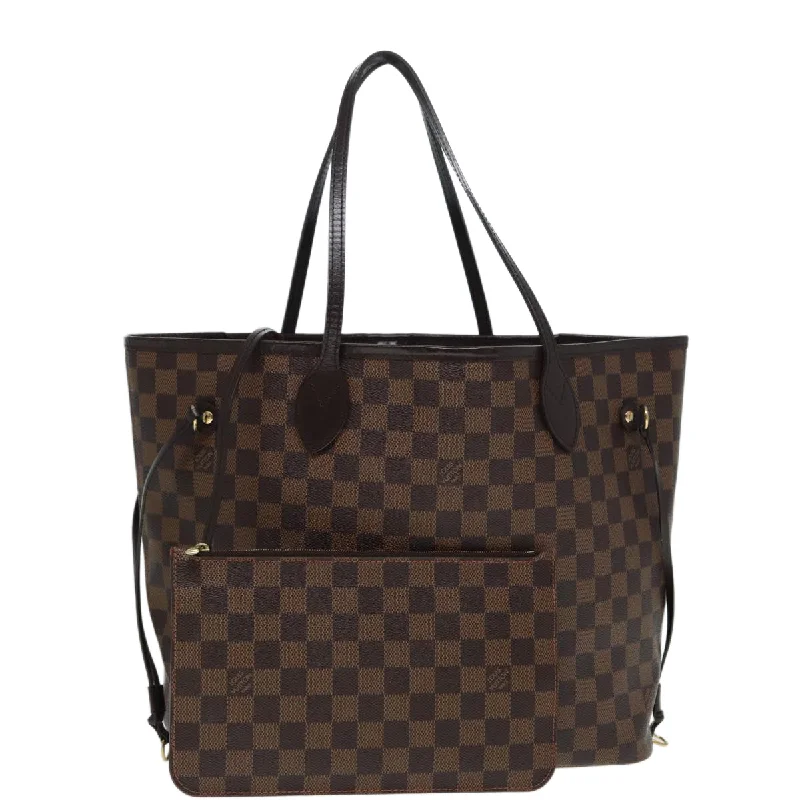 Louis Vuitton bags for yoga practitionersLOUIS VUITTON Damier Ebene Neverfull MM Tote Bag N51105 LV Auth 87833