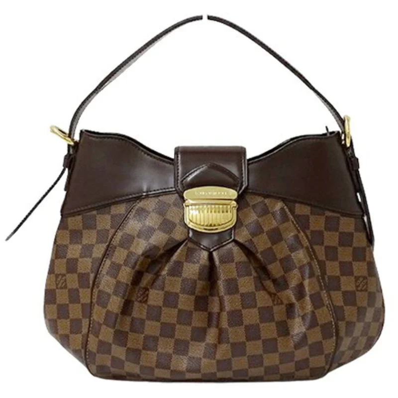 Louis Vuitton bags with leather trimsLOUIS VUITTON Sistina Shoulder Bag