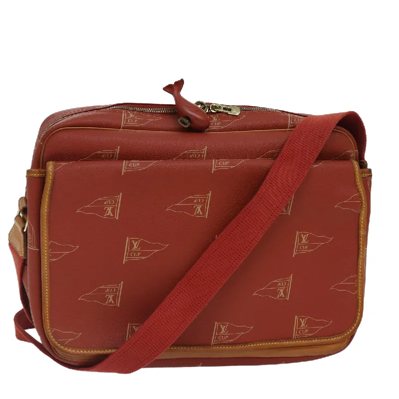 Louis Vuitton bags for solo travelersLOUIS VUITTON Cup Calvi Shoulder Bag Red Aboganie M80028 LV Auth bs16944