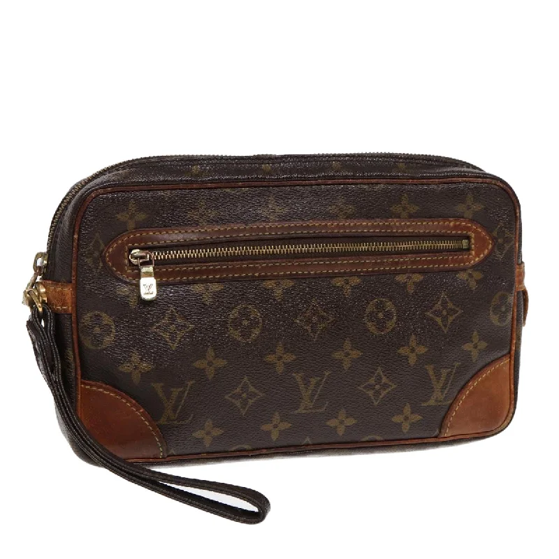 Louis Vuitton bags for minimalistic stylesLOUIS VUITTON Monogram Marly Dragonne GM Clutch Bag M51825 LV Auth bs16946