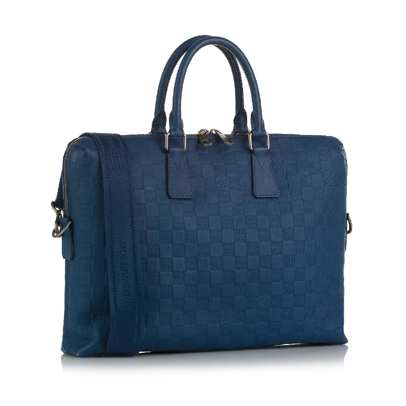 Louis Vuitton bags with leather trimsLouis Vuitton Porte-Documents Jour Blue Damier Infini