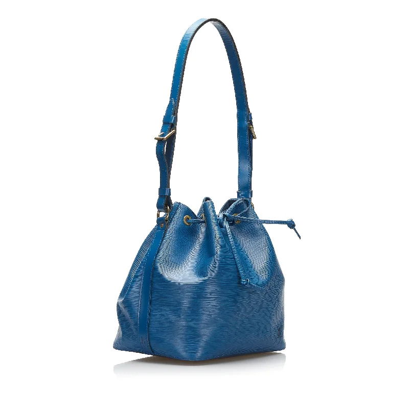 Louis Vuitton bags with gold - toned hardwareLouis Vuitton Petit Noé Blue Epi