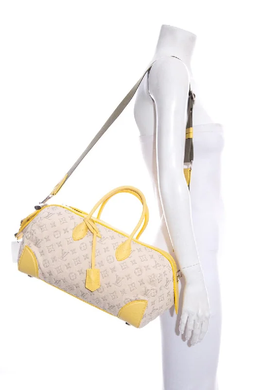 Louis Vuitton bags with spacious interiorsLouis Vuitton 2011 Limited Edition Ivory & Yellow Speedy