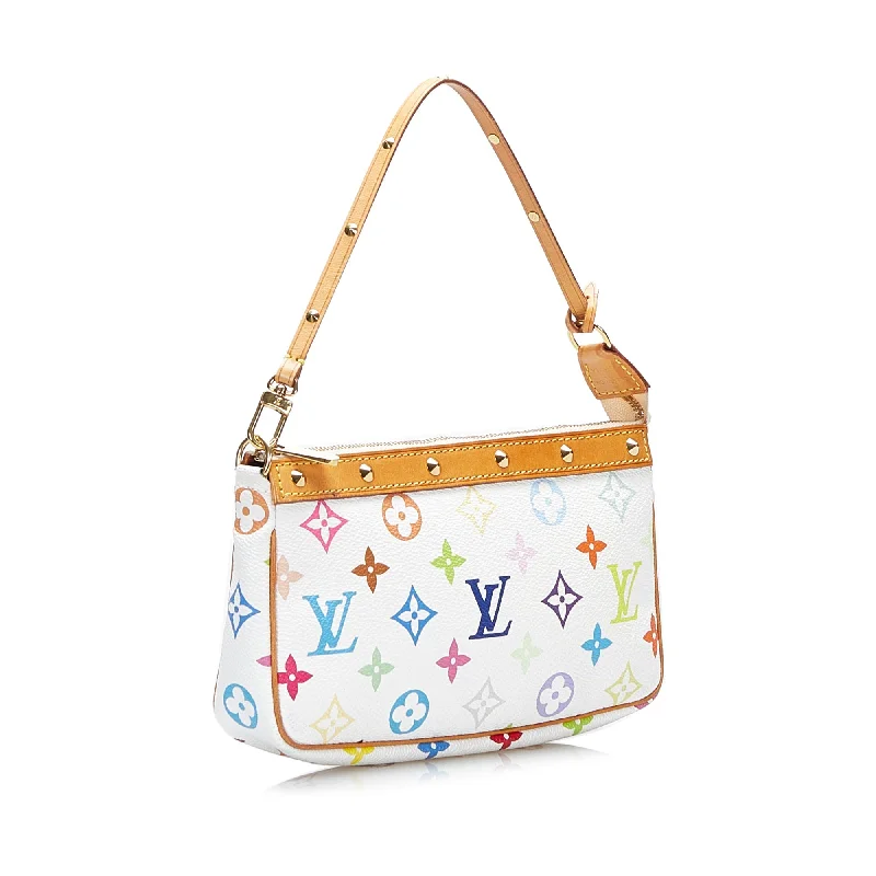 Louis Vuitton bags for first - time luxury purchasersSALE Louis Vuitton Pochette Accessoires White Multicolor Monogram Canvas