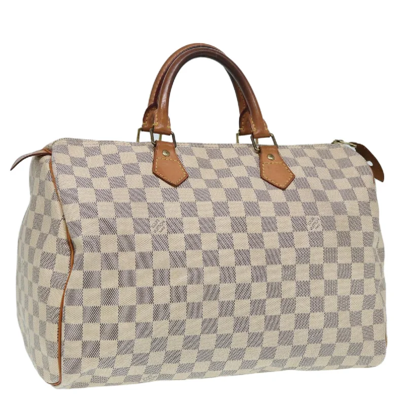 Louis Vuitton bags for fitness enthusiasts on the goLOUIS VUITTON Damier Azur Speedy 35 Hand Bag N41535 LV Auth 87428