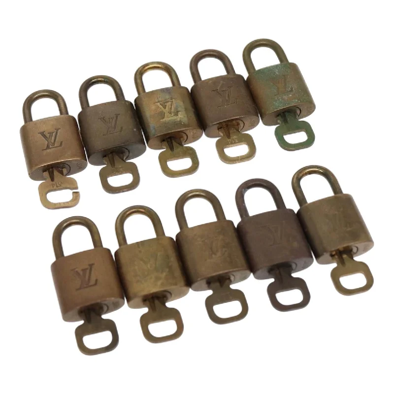 Louis Vuitton bags for runnersLOUIS VUITTON Padlock 10set metal Gold Tone LV Auth 87706