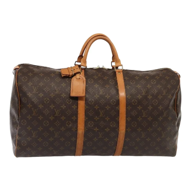 Louis Vuitton bags for stay - at - home dadsLOUIS VUITTON Monogram Keepall 60 Boston Bag M41422 LV Auth 87415