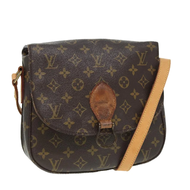 Louis Vuitton bags with monogram canvasLOUIS VUITTON Monogram Saint Cloud GM Shoulder Bag M51242 LV Auth bs16801