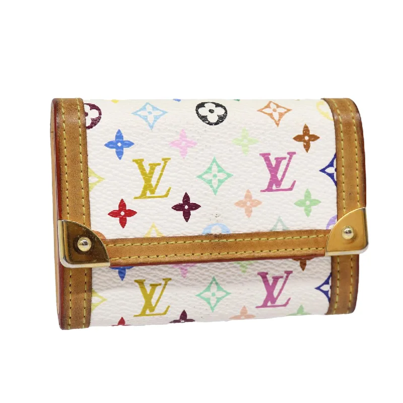 Louis Vuitton bags for red - carpet appearancesLOUIS VUITTON Monogram Multicolor Porte Monnaie Plat White M92657 LV Auth 87721