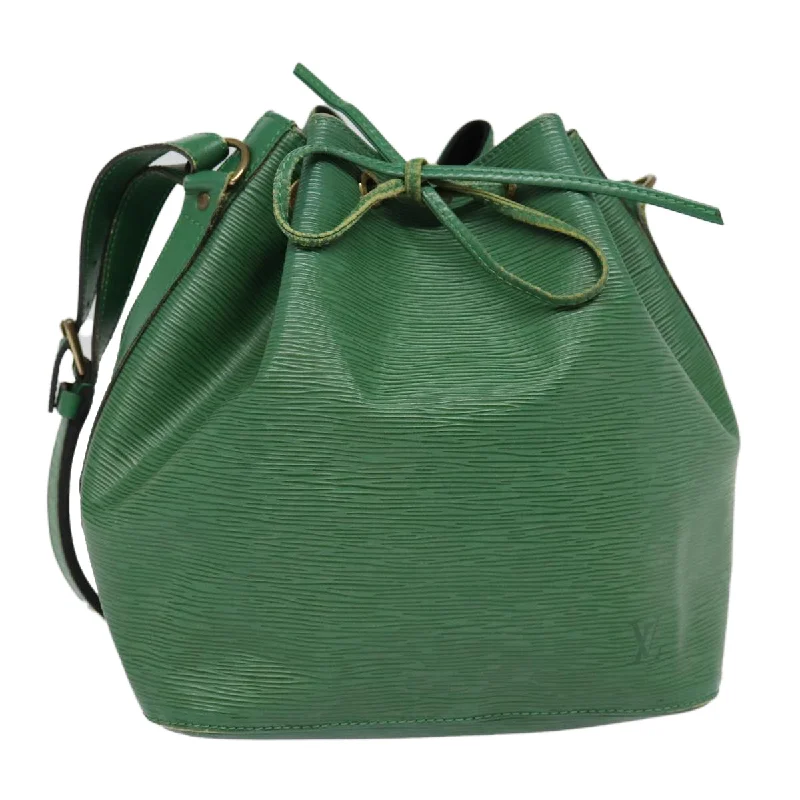 Louis Vuitton bags for movie buffsLOUIS VUITTON Epi Petit Noe Shoulder Bag Green M44102 LV Auth 87508