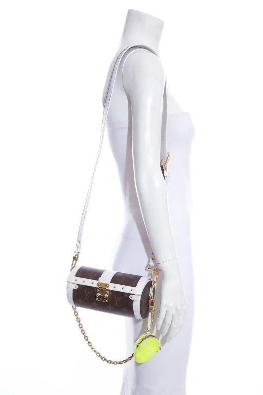 Louis Vuitton bags for vintage - inspired outfitsLouis Vuitton White & Brown Papillon Trunk Handbag