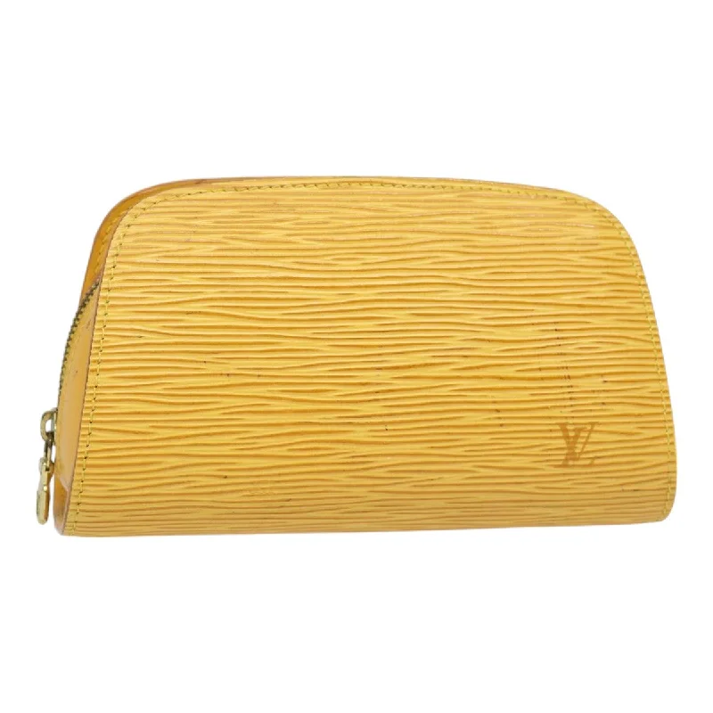 Louis Vuitton bags for lawyersLOUIS VUITTON Epi Dauphine PM Pouch Yellow M48449 LV Auth 88058