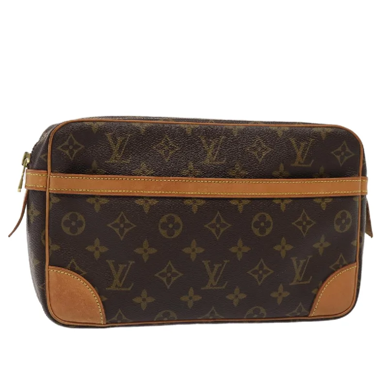 Louis Vuitton bags in classic brown colorLOUIS VUITTON Monogram Compiegne 28 Clutch Bag M51845 LV Auth 88001