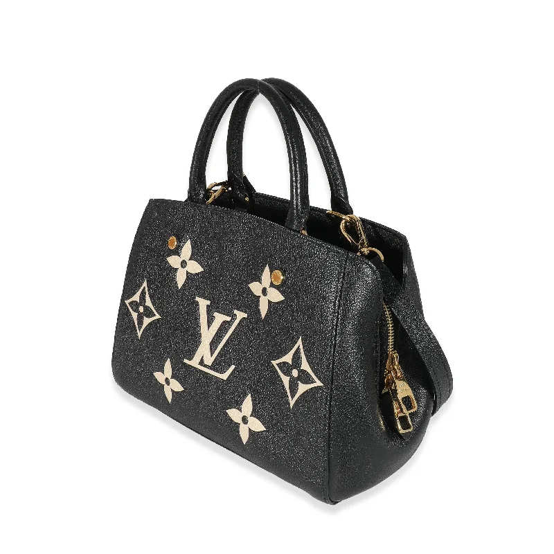 Louis Vuitton bags for holiday celebrationsLouis Vuitton Black Beige Monogram Empreinte Montaigne BB