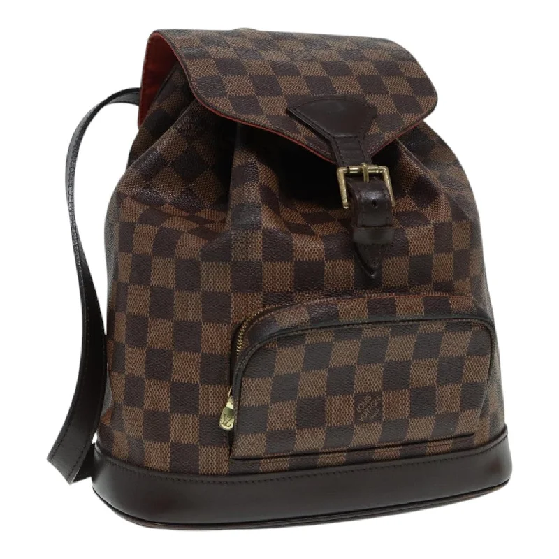 Louis Vuitton bags for eco - friendly consumersLOUIS VUITTON Damier Ebene Montsouris MM Backpack N51143 LV Auth 87883