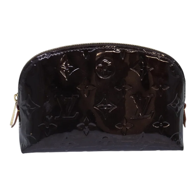 Louis Vuitton bags for single parentsLOUIS VUITTON Monogram Vernis Pochette Cosmetic Pouch Amarante M91495 Auth 84459