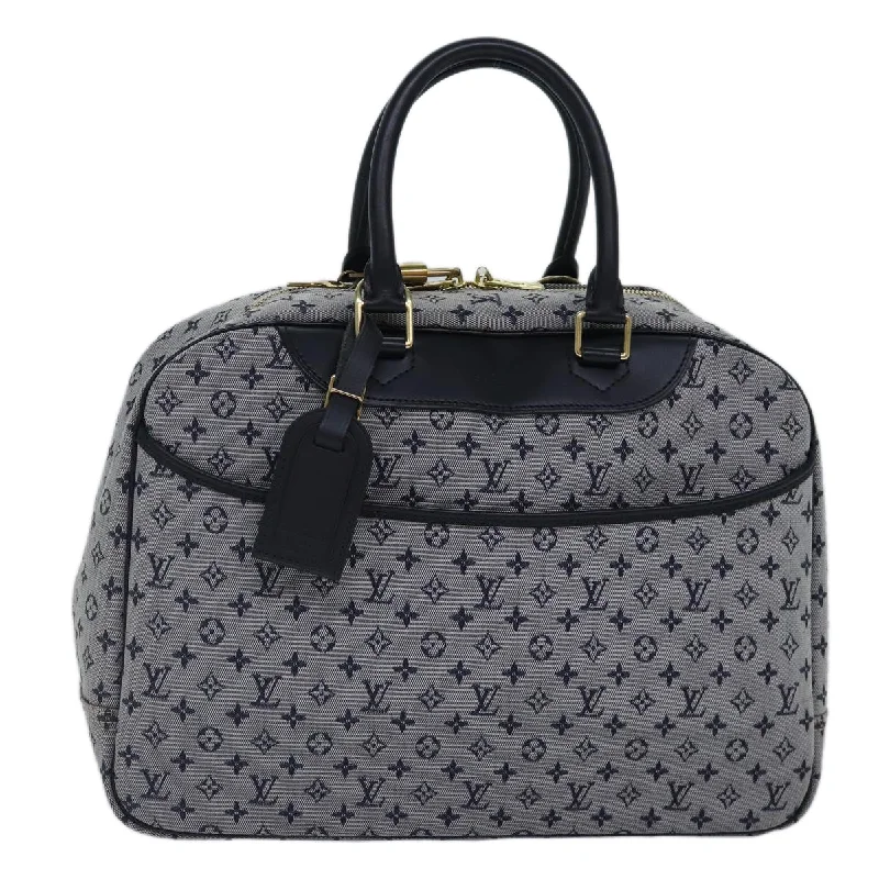 Louis Vuitton bags with spacious interiorsLOUIS VUITTON Monogram Mini Lin Deauville Hand Bag SPO Blue LV Auth 87449A