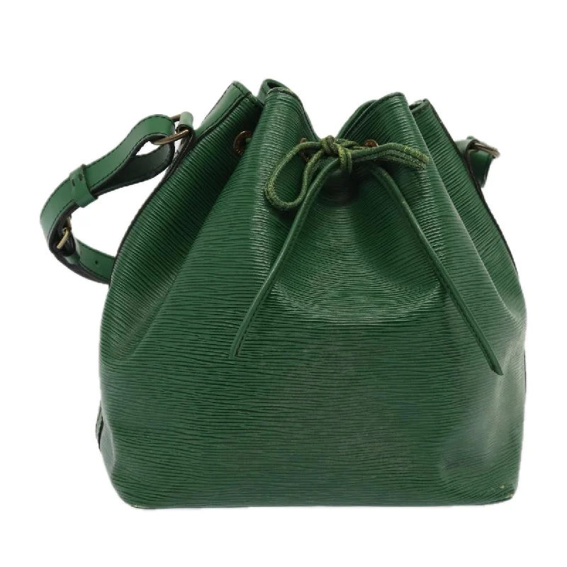 Louis Vuitton bags for tall womenLOUIS VUITTON Epi Petit Noe Shoulder Bag Green M44102 LV Auth 86849