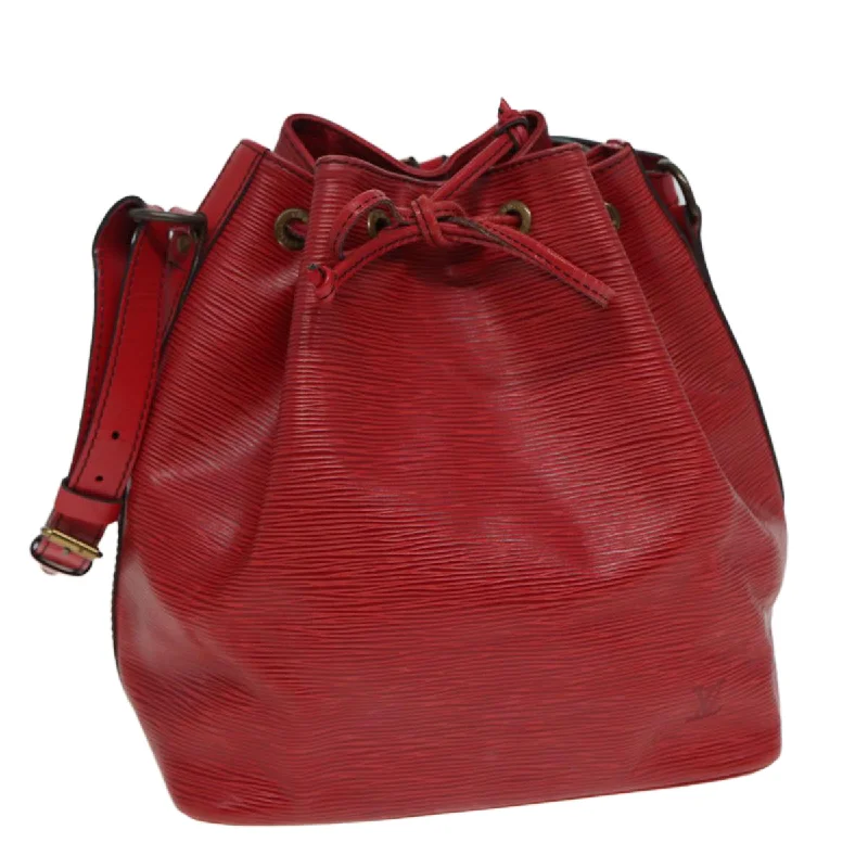 Louis Vuitton bags for teachersLOUIS VUITTON Epi Petit Noe Shoulder Bag Red M44107 LV Auth 86578