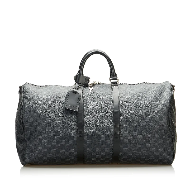 Louis Vuitton bags for fitness enthusiasts on the goLouis Vuitton Keepall Bandoulière 55 Damier Graphite Canvas