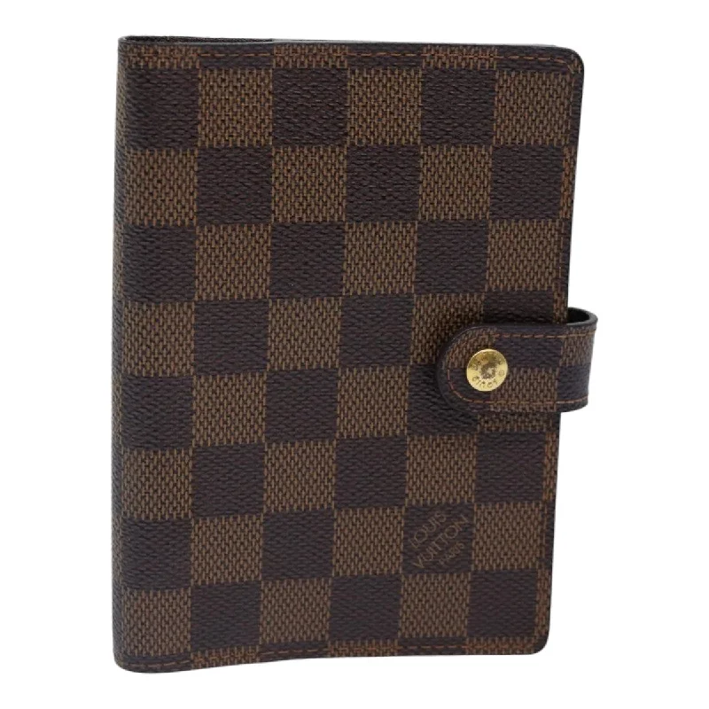 Louis Vuitton bags for yoga practitionersLOUIS VUITTON Damier Ebene Agenda PM Day Planner Cover R20700 LV Auth 84105