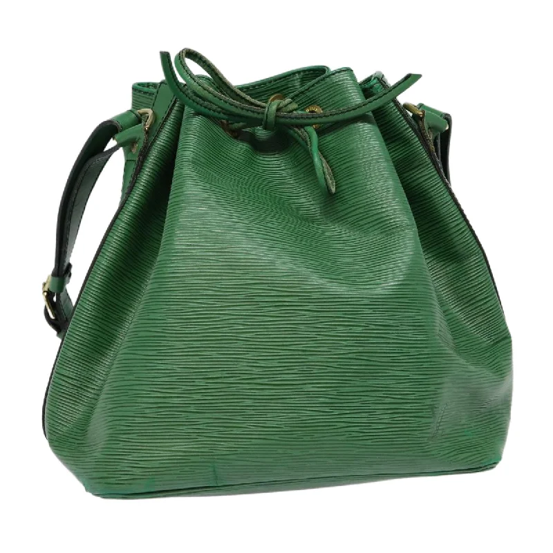 Louis Vuitton bags for romantic date nightsLOUIS VUITTON Epi Petit Noe Shoulder Bag Green M44102 LV Auth 76774