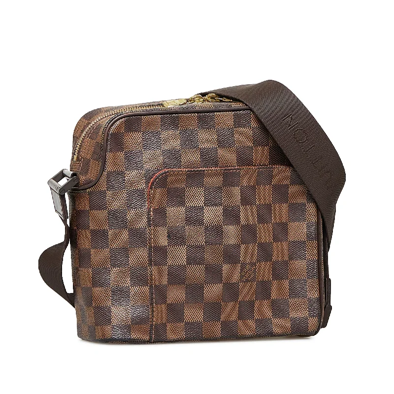 Louis Vuitton bags with gold - toned hardwareLouis Vuitton Olav PM Damier Ebene Canvas