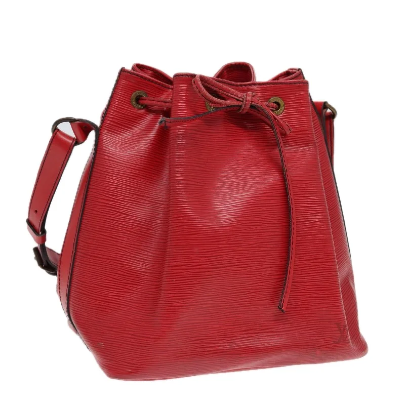 Louis Vuitton bags for romantic date nightsLOUIS VUITTON Epi Petit Noe Shoulder Bag Red M44107 LV Auth 87504