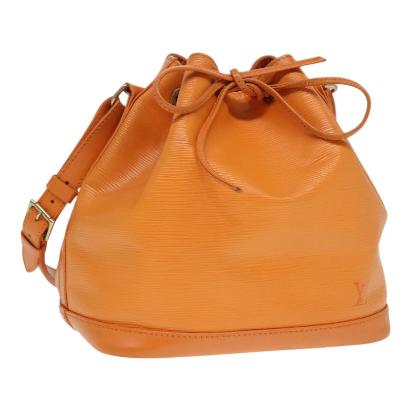 Louis Vuitton bags for eco - friendly consumersLOUIS VUITTON Epi Petit Noe Shoulder Bag Orange Mandarin M5901H LV Auth 87364