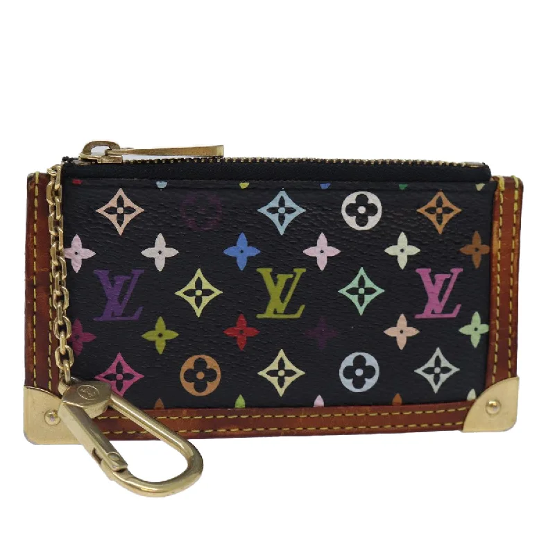 Louis Vuitton bags for interior designersLOUIS VUITTON Monogram Multicolor Pochette Cles Purse Black M92654 LV Auth 87691