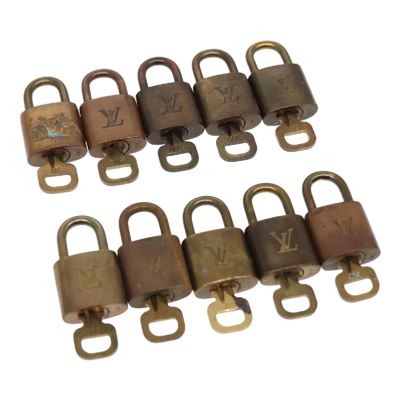 Louis Vuitton bags for accountantsLOUIS VUITTON Padlock 10set metal Gold Tone LV Auth 87707