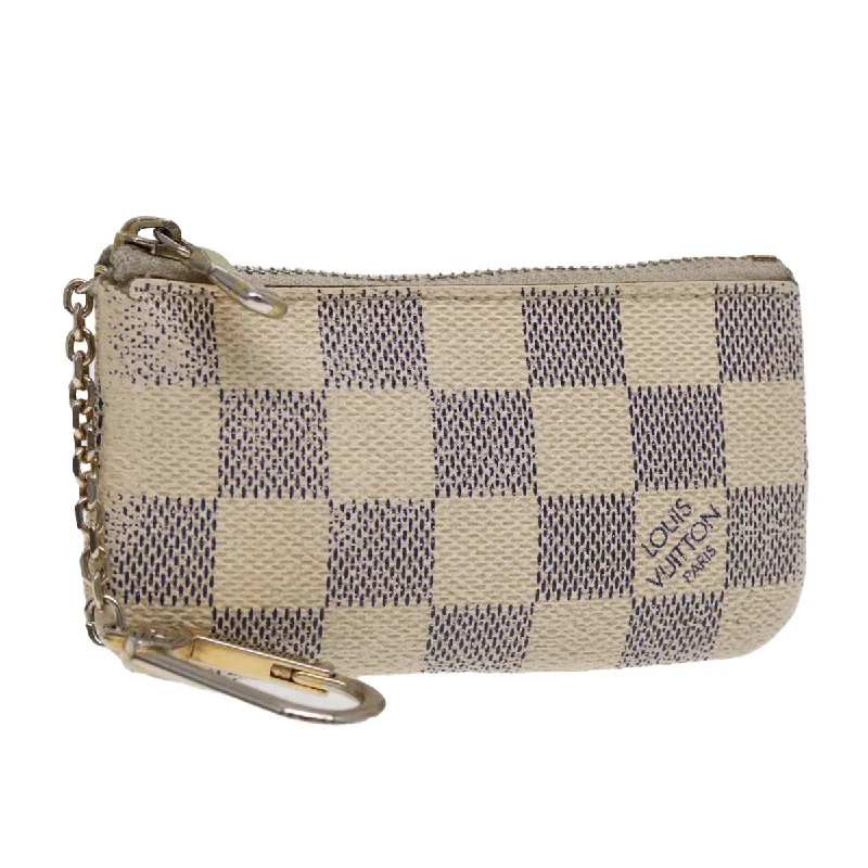 Louis Vuitton bags for makeup artistsLOUIS VUITTON Damier Azur Pochette Cles Coin Purse N62659 LV Auth bs16937