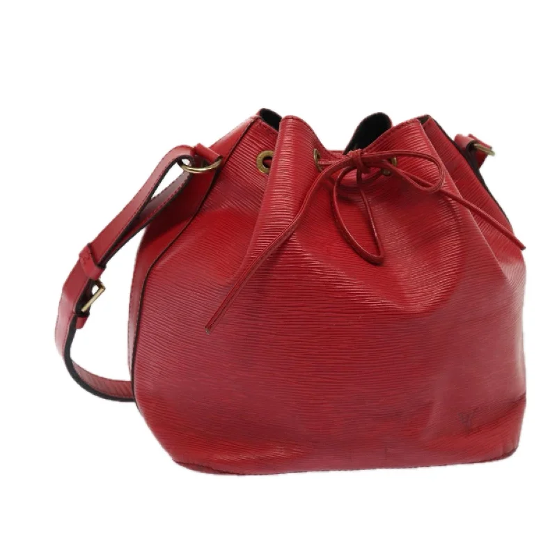 Louis Vuitton bags suitable for business executivesLOUIS VUITTON Epi Petit Noe Shoulder Bag Red M44107 LV Auth 86848