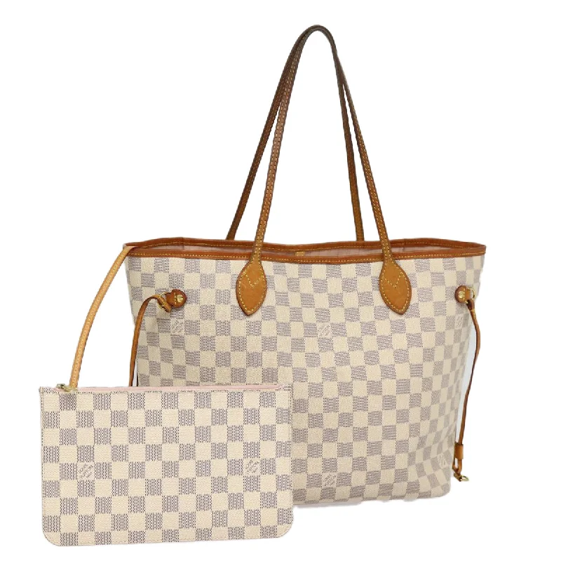 Louis Vuitton bags for graphic designersLOUIS VUITTON Damier Azur Neverfull MM Tote Bag N41605 LV Auth 87566