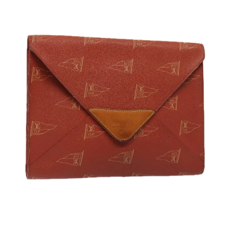 Louis Vuitton bags for high - end shoppersLOUIS VUITTON LV Cup Clutch Bag PVC Leather Orange LV Auth 86863