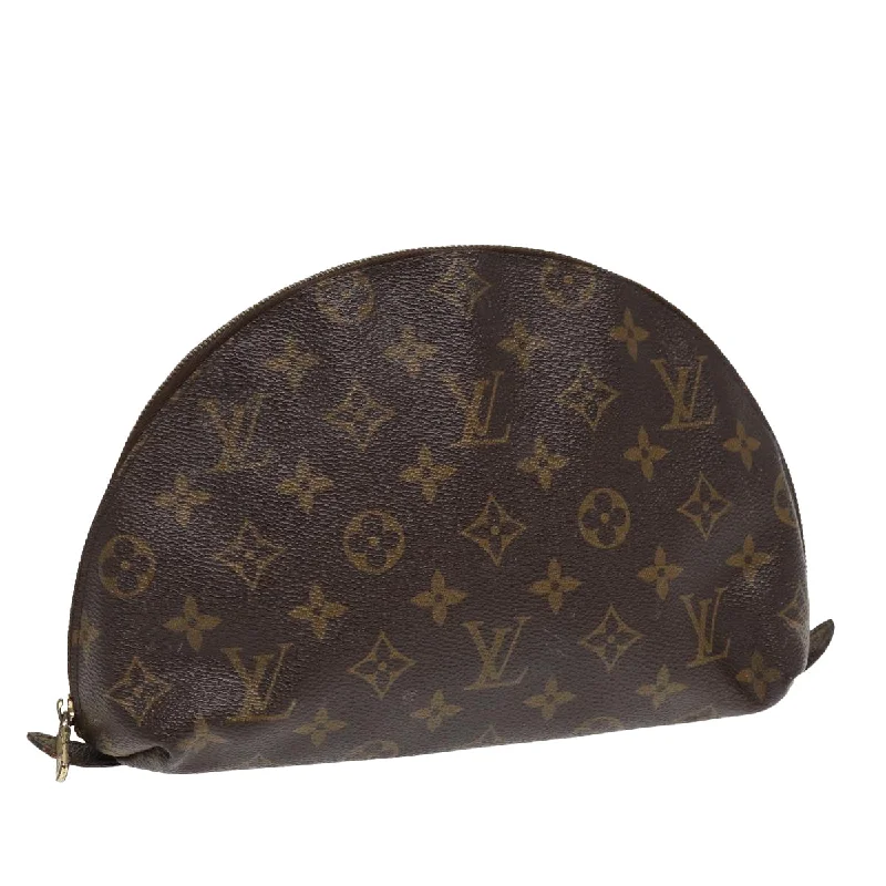 Louis Vuitton bags made of high - quality materialsLOUIS VUITTON Monogram Trousse Demi Ronde Cosmetic Pouch M47520 LV Auth bs16953