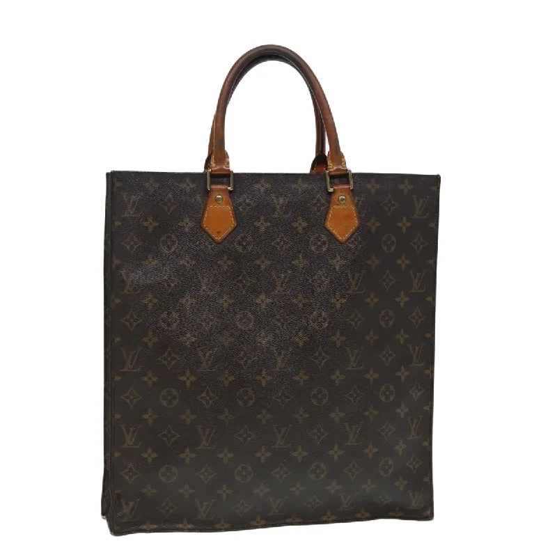 Louis Vuitton bags for newlywedsLOUIS VUITTON Monogram Sac Plat Hand Bag M51140 LV Auth 86759