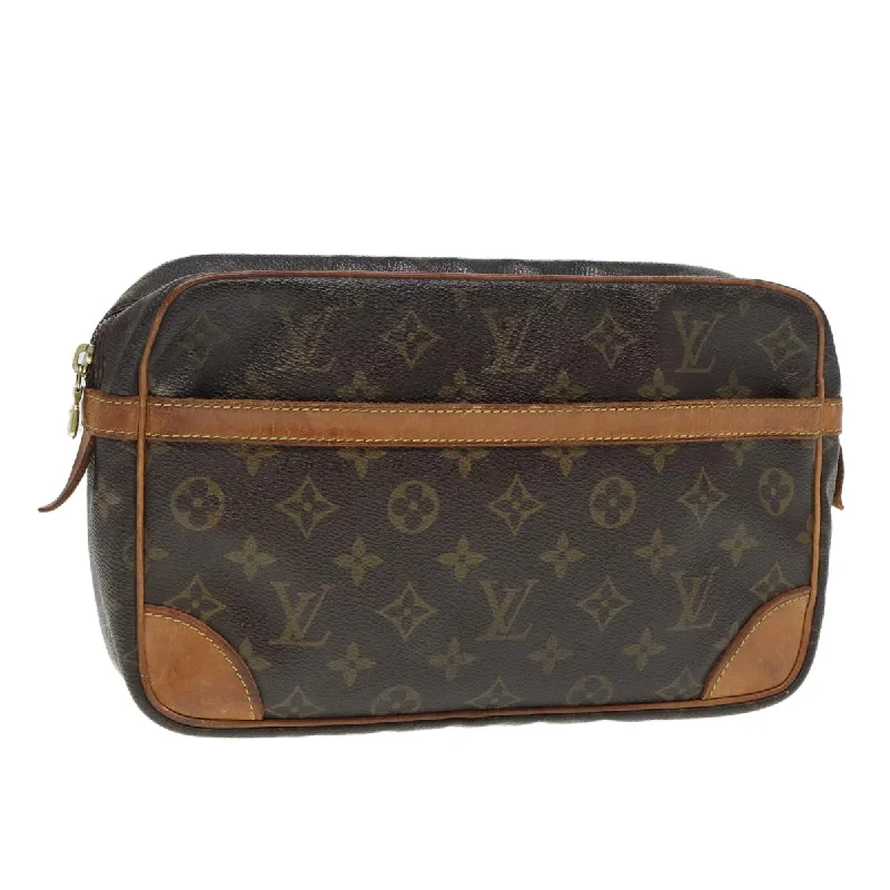 Louis Vuitton bags for music festivalsLOUIS VUITTON Monogram Compiegne 28 Clutch Bag M51845 LV Auth 84469