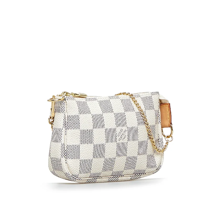 Louis Vuitton bags for solo travelersLouis Vuitton Pochette Accessoires Mini Damier Azur Canvas