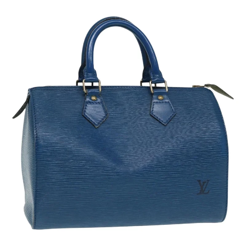 Louis Vuitton bags for sustainable fashion advocatesLOUIS VUITTON Epi Speedy 25 Hand Bag Toledo Blue M43015 LV Auth 87489