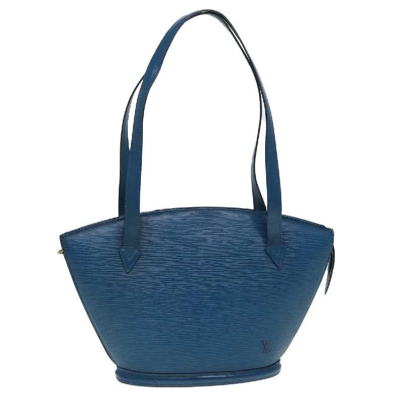 Louis Vuitton bags for teachersLOUIS VUITTON Epi Saint Jacques Poignees Long Hand Bag Blue M52265 Auth ki4730