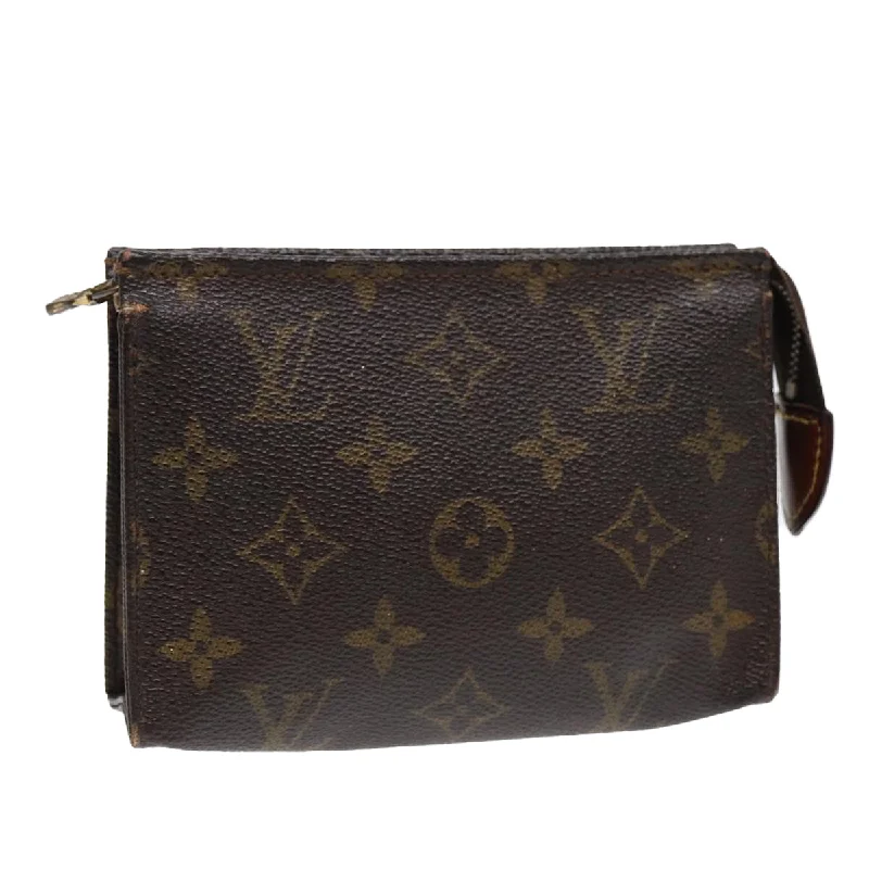 Louis Vuitton bags for winter fashion looksLOUIS VUITTON Monogram Poche Toilette 15 Pouch M47546 LV Auth 87463