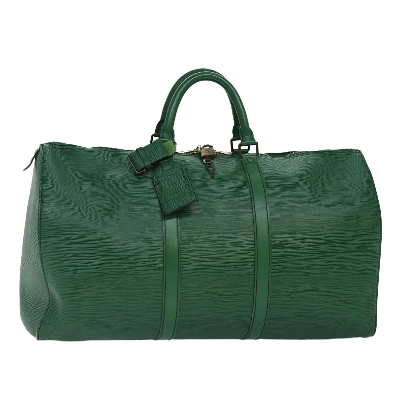 Louis Vuitton bags for singersLOUIS VUITTON Epi Keepall 50 Boston Bag Green M42964 LV Auth 84093