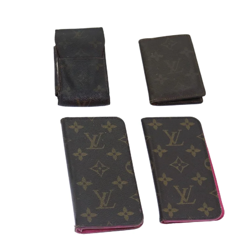 Louis Vuitton bags for twinsLOUIS VUITTON Monogram Cigarette Case iPhone Case 4Set LV Auth bs16970