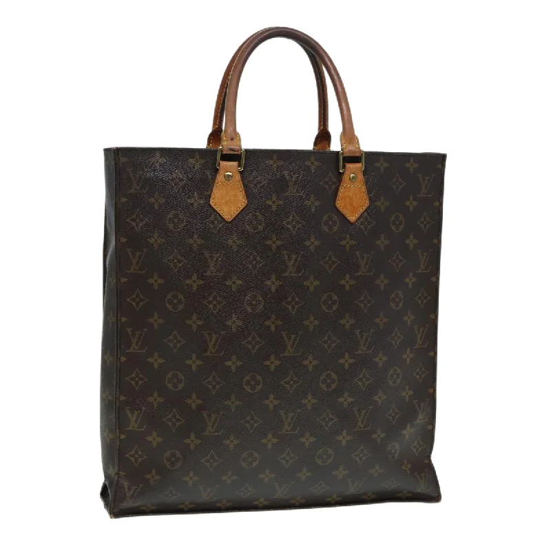 Louis Vuitton bags for expectant mothersLOUIS VUITTON Monogram Sac Plat Hand Bag M51140 LV Auth 86765