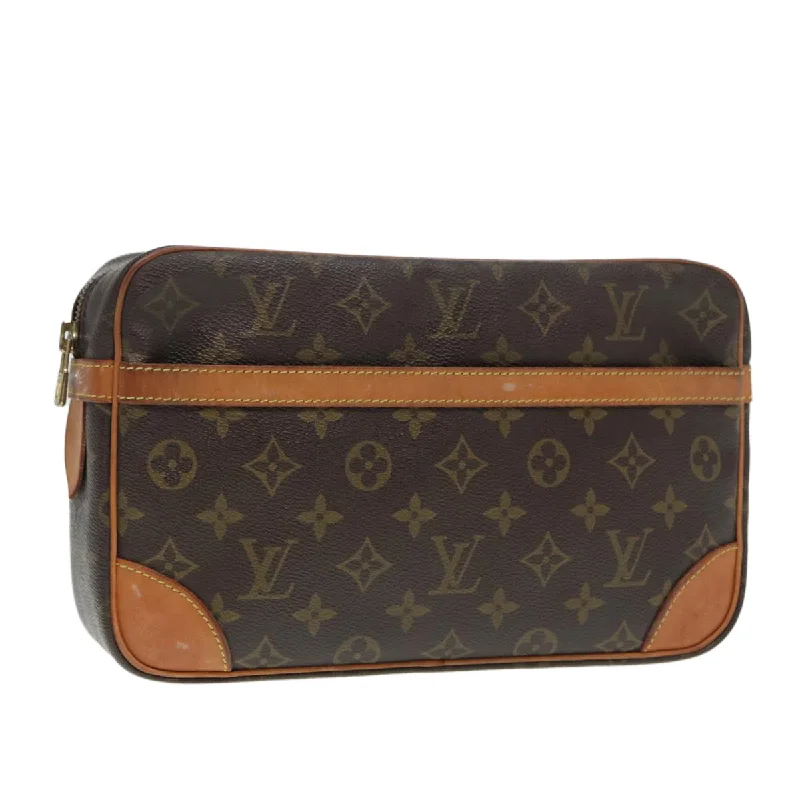 Louis Vuitton bags for yoga practitionersLOUIS VUITTON Monogram Compiegne 28 Clutch Bag M51845 LV Auth 84099